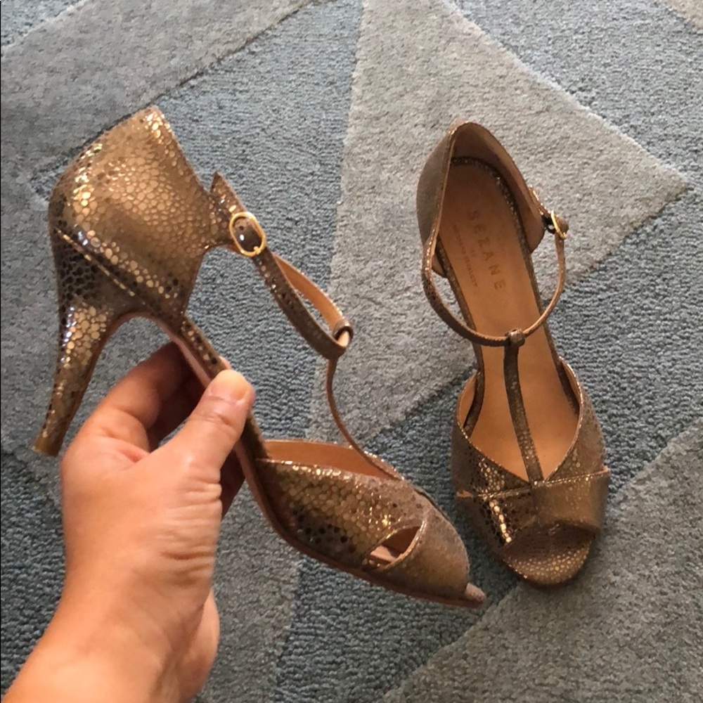 Sezane bronze sandals